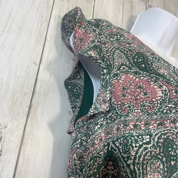 JACK by BB Dakota Cross Front Ruffle Cap Sleeve Romper Small - Picture 2 of 8